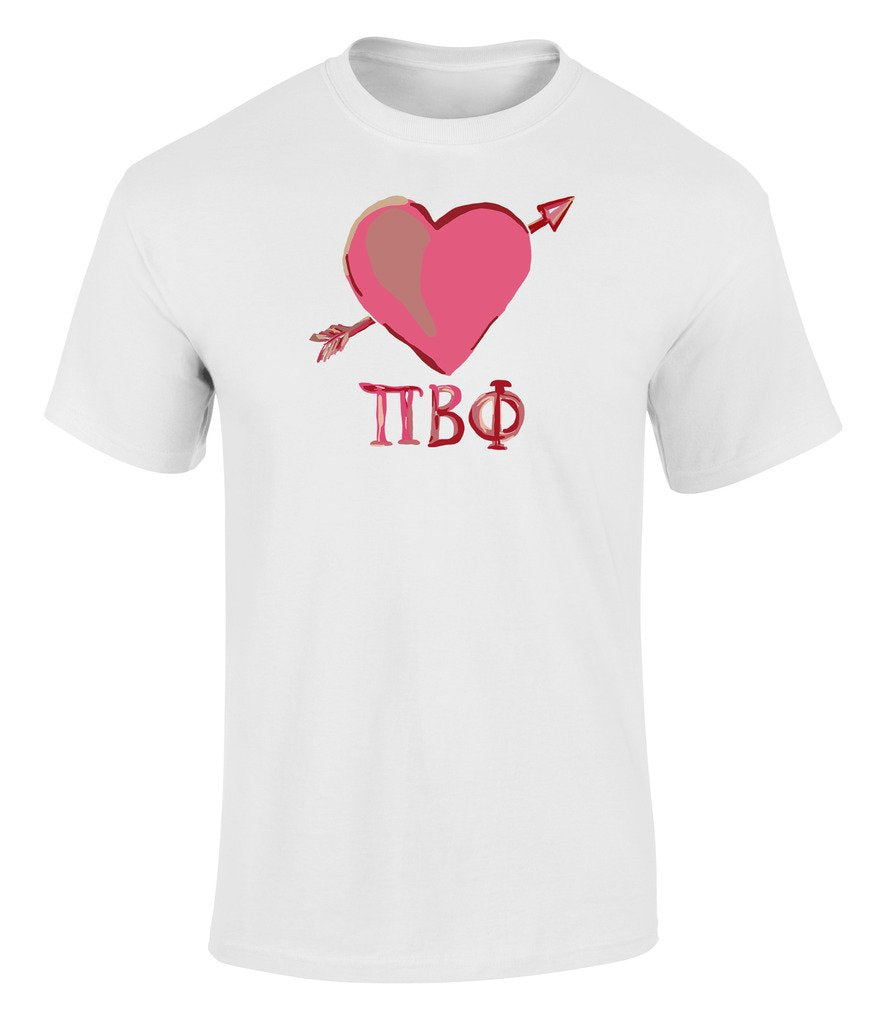 Pi Beta Phi Cupid Heart T Shirt