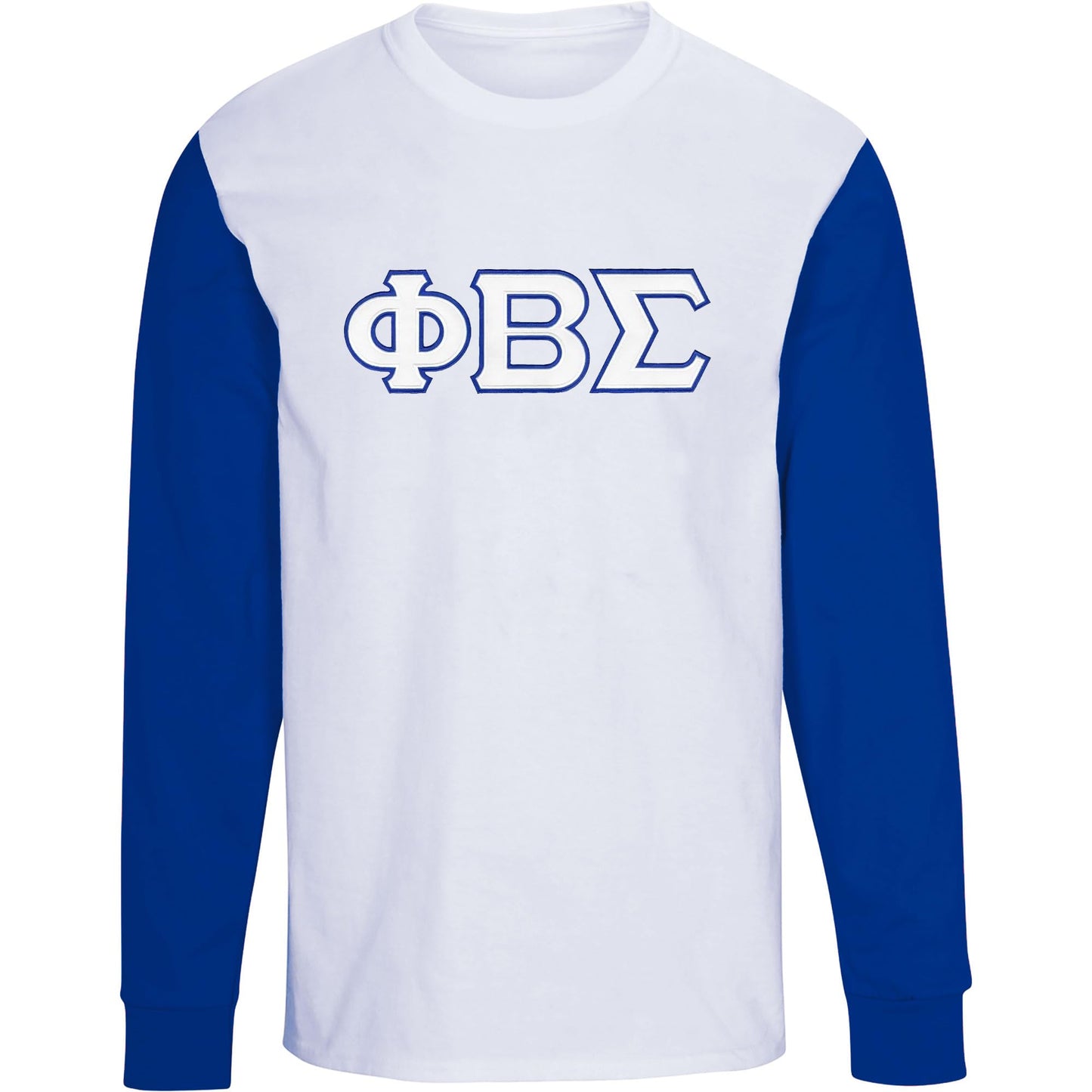 Phi Beta Sigma Twill Letter Contrast Long Sleeve Tees