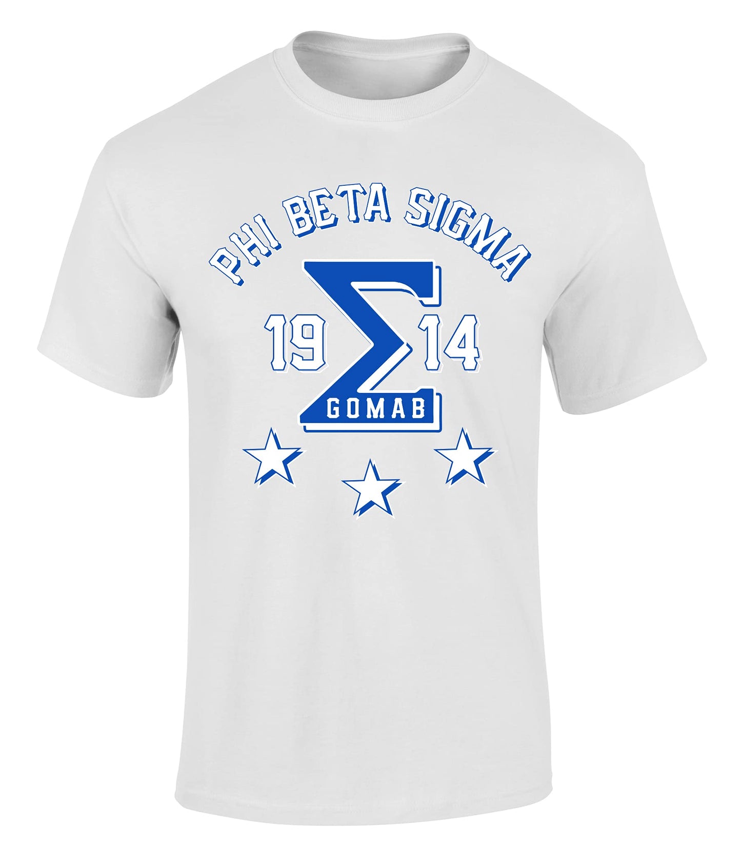 Phi Beta Sigma Three Stars Graphic T Shirt