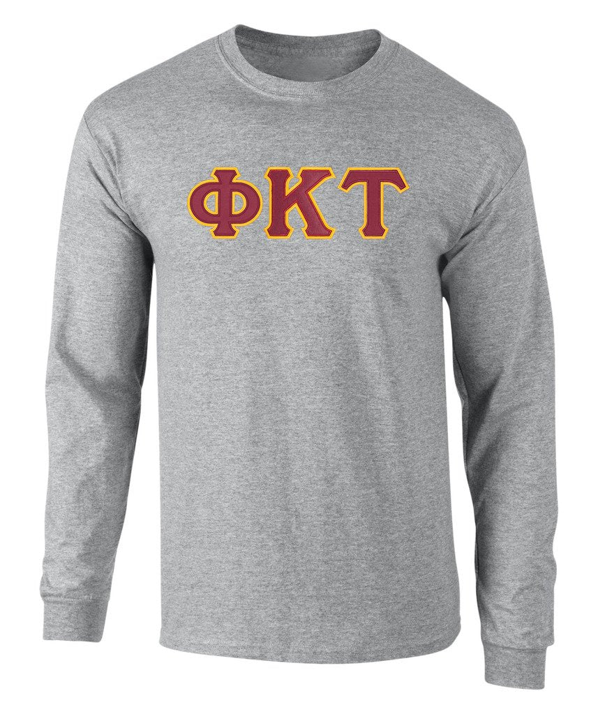 Phi Kappa Tau Twill Letter Long Sleeve Tee