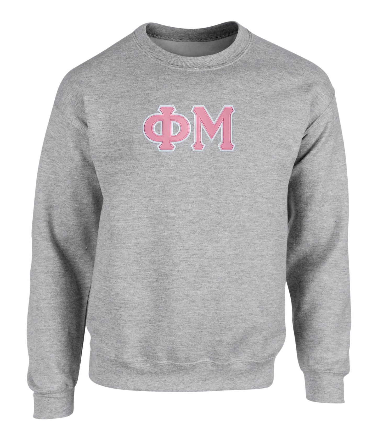 Phi Mu Twill Letter Crewneck Sweatshirt