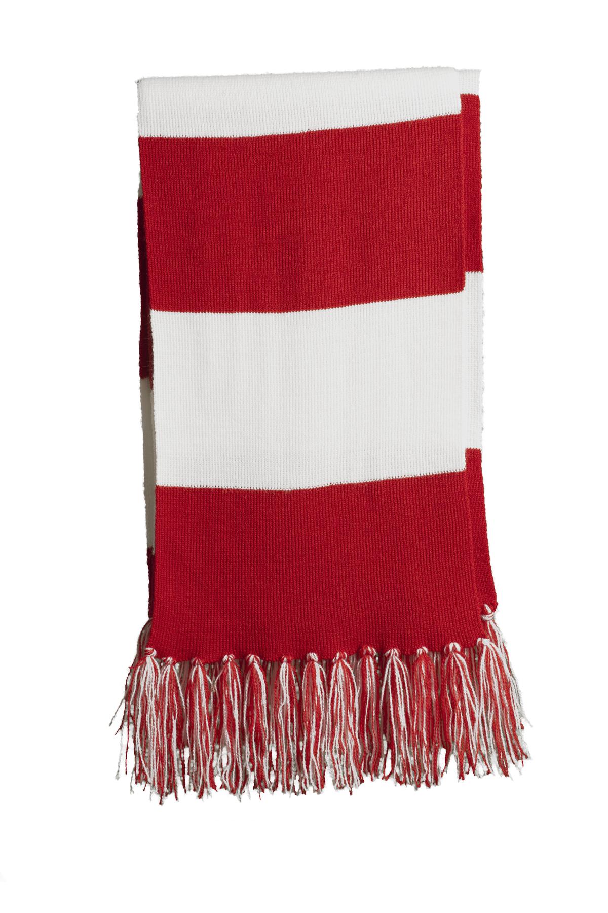 TCTG Team Spirit Fan Spectator Scarf– College, Sports, High School & Fan Apparel - True Red