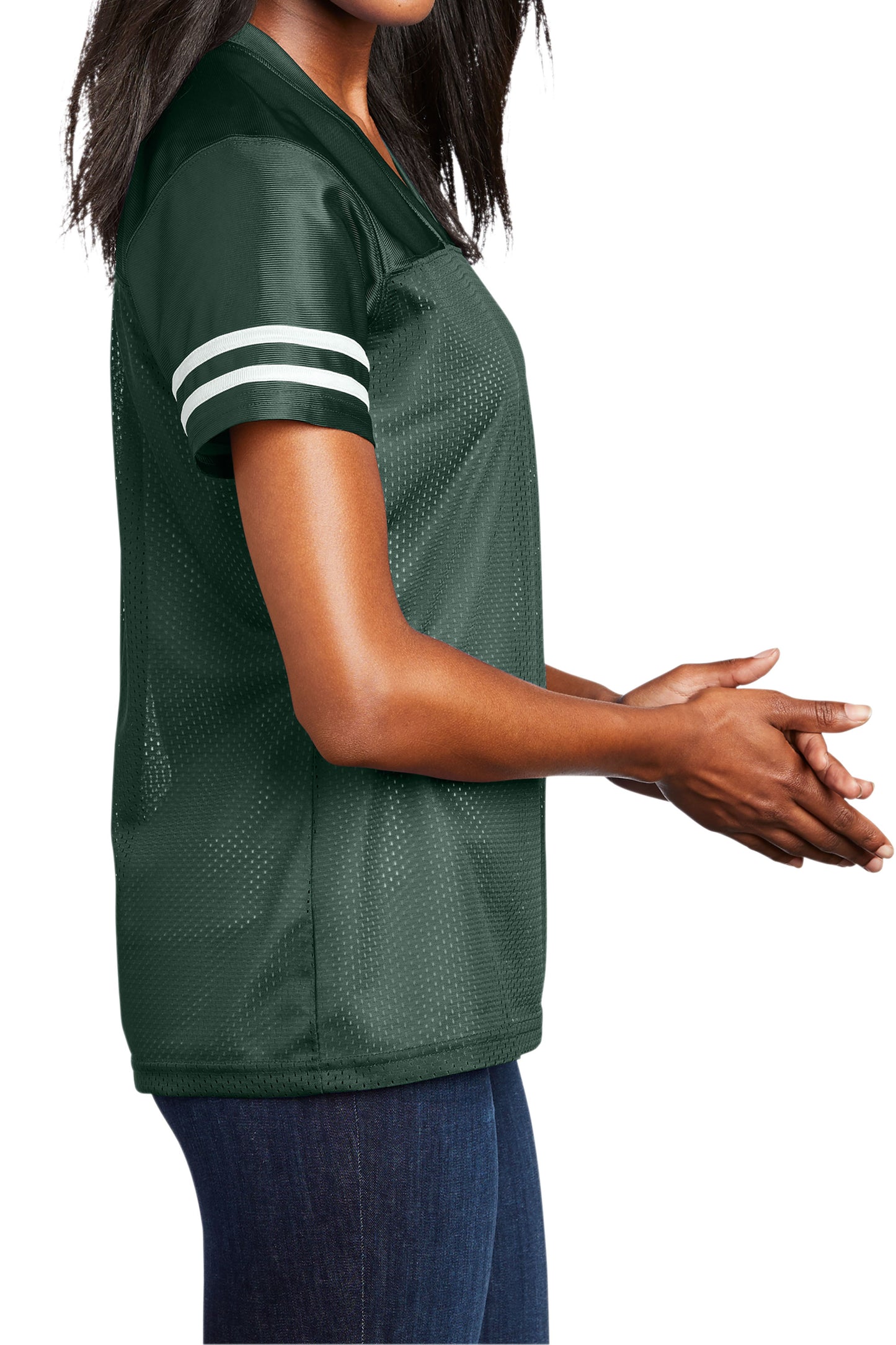 TCTG Team Spirit Womens Replica Jersey – College, Sports, High School & Fan Apparel - Forest Green/ White