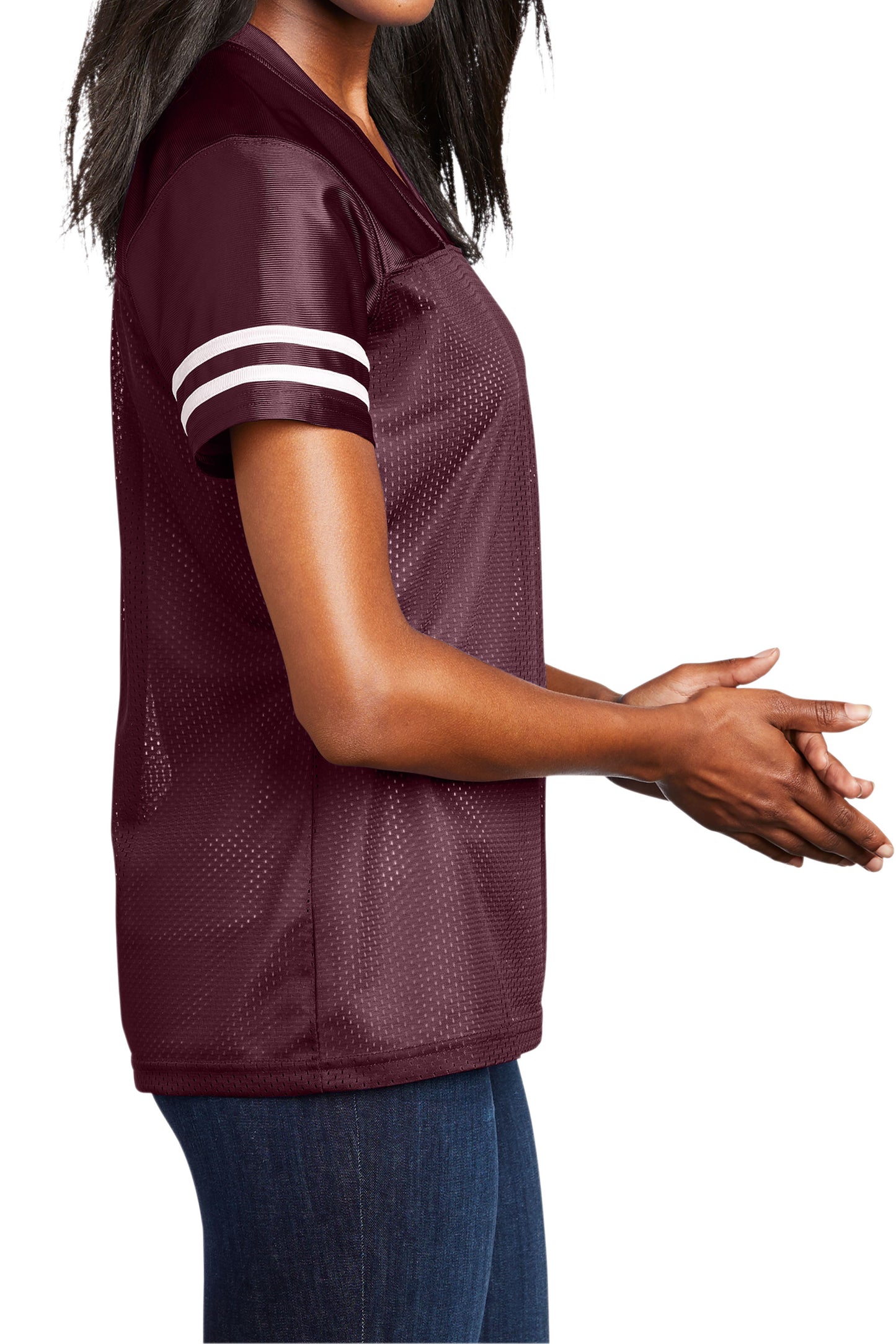 TCTG Team Spirit Womens Replica Jersey – College, Sports, High School & Fan Apparel - Maroon/ White