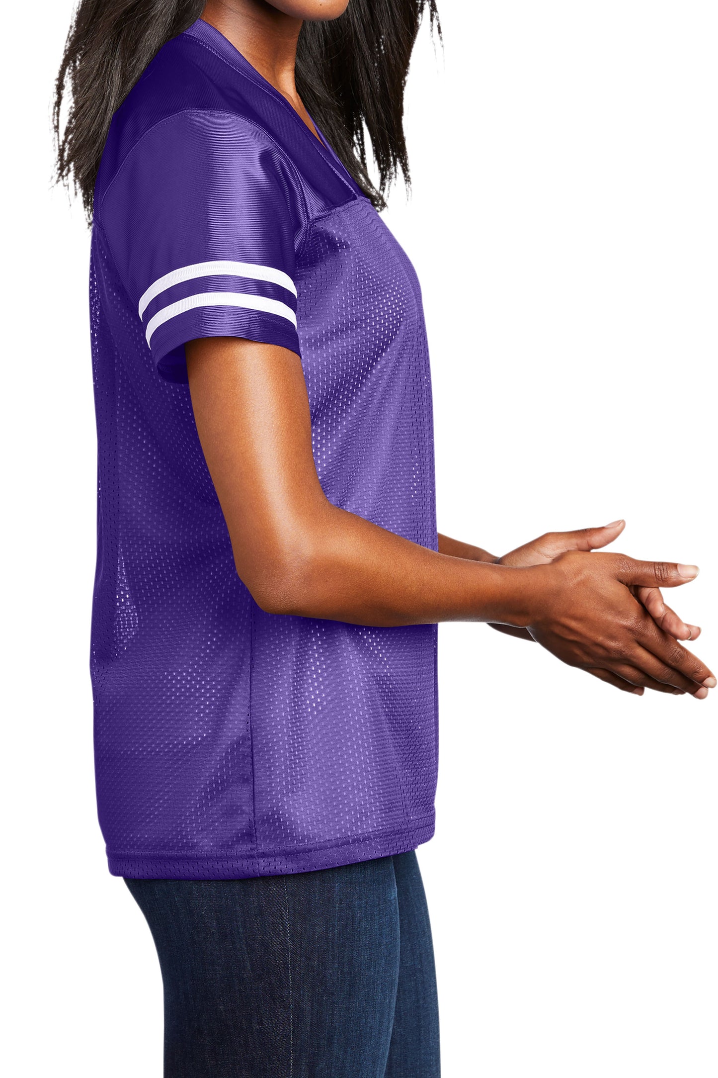 TCTG Team Spirit Womens Replica Jersey – College, Sports, High School & Fan Apparel - Purple/ White