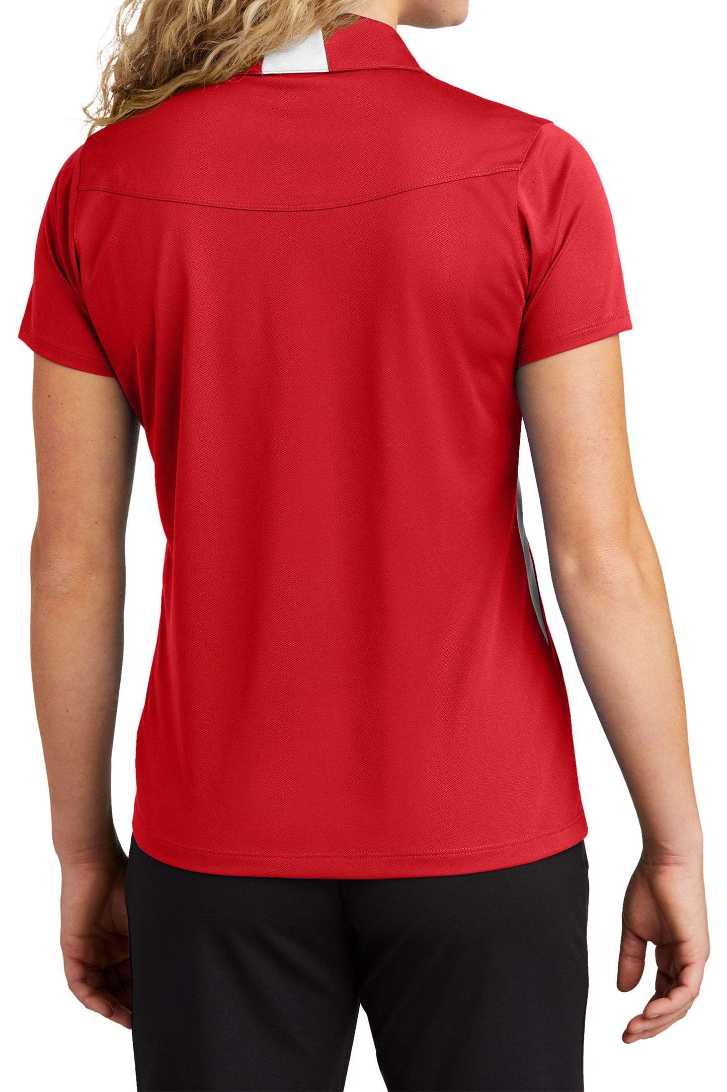 TCTG Team Spirit Ladies Wicking Colorblock Polo – College, Sports, High School & Fan Apparel - Red/ White