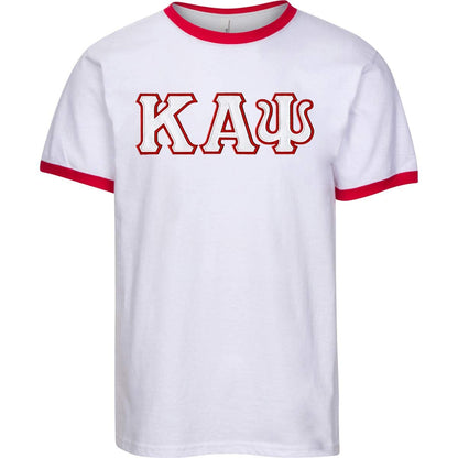 Kappa Alpha Psi Embroidered Twill Letter Ringer T Shirt