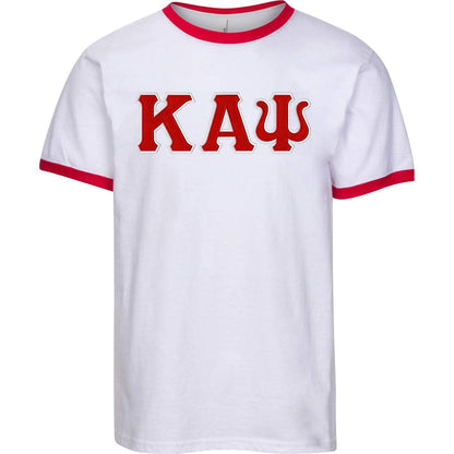 Kappa Alpha Psi Embroidered Twill Letter Ringer T Shirt