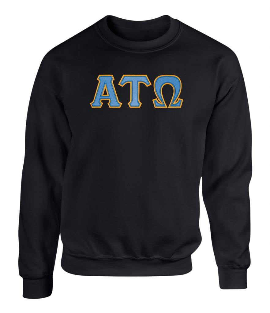 Alpha Tau Omega Twill Letter Crewneck Sweatshirt