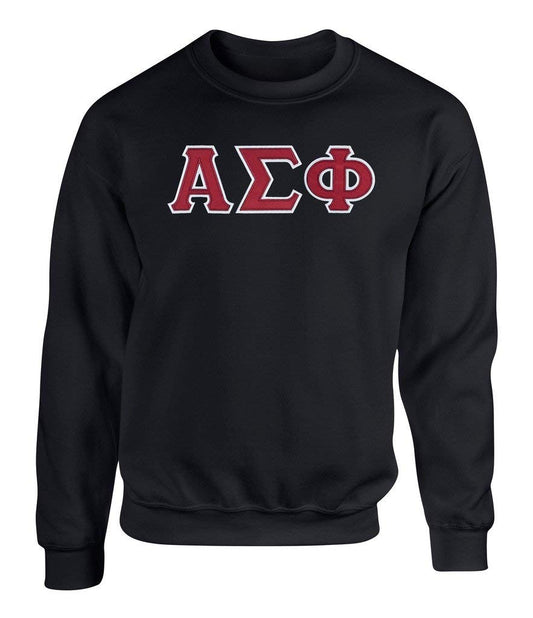 Alpha Sigma Phi Twill Letter Crewneck Sweatshirt