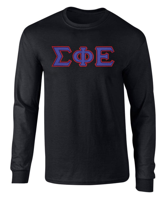 Sigma Phi Epsilon Twill Letter Long Sleeve Tee