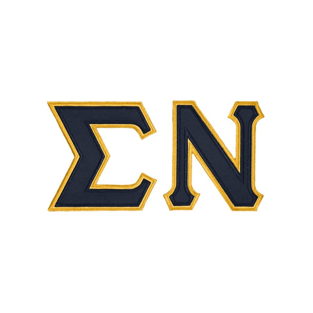 Sigma Nu Twill Letter Long Sleeve T Shirt