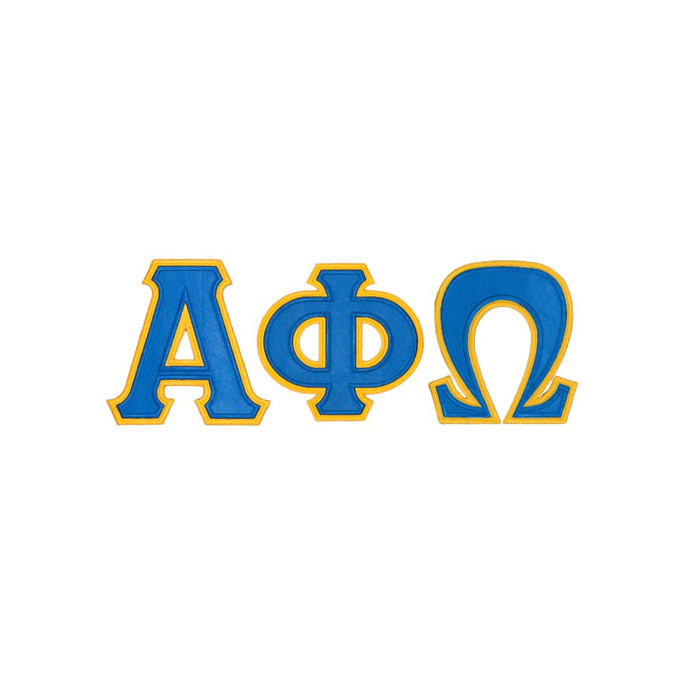 Alpha Phi Omega Twill Letter Tee