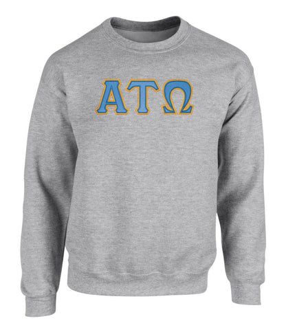 Alpha Tau Omega Twill Letter Crewneck Sweatshirt