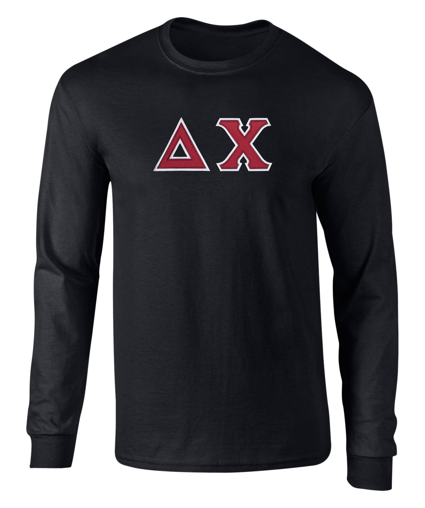 Delta Chi Twill Letter Long Sleeve T Shirt