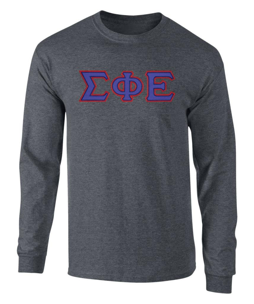 Sigma Phi Epsilon Twill Letter Long Sleeve Tee