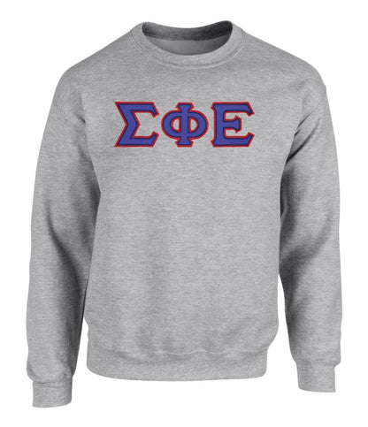 Sigma Phi Epsilon Twill Letter Crewneck Sweatshirt