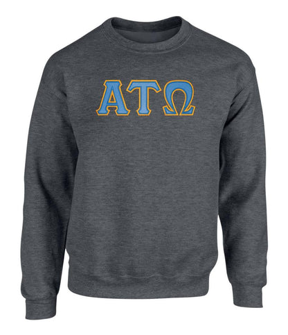 Alpha Tau Omega Twill Letter Crewneck Sweatshirt