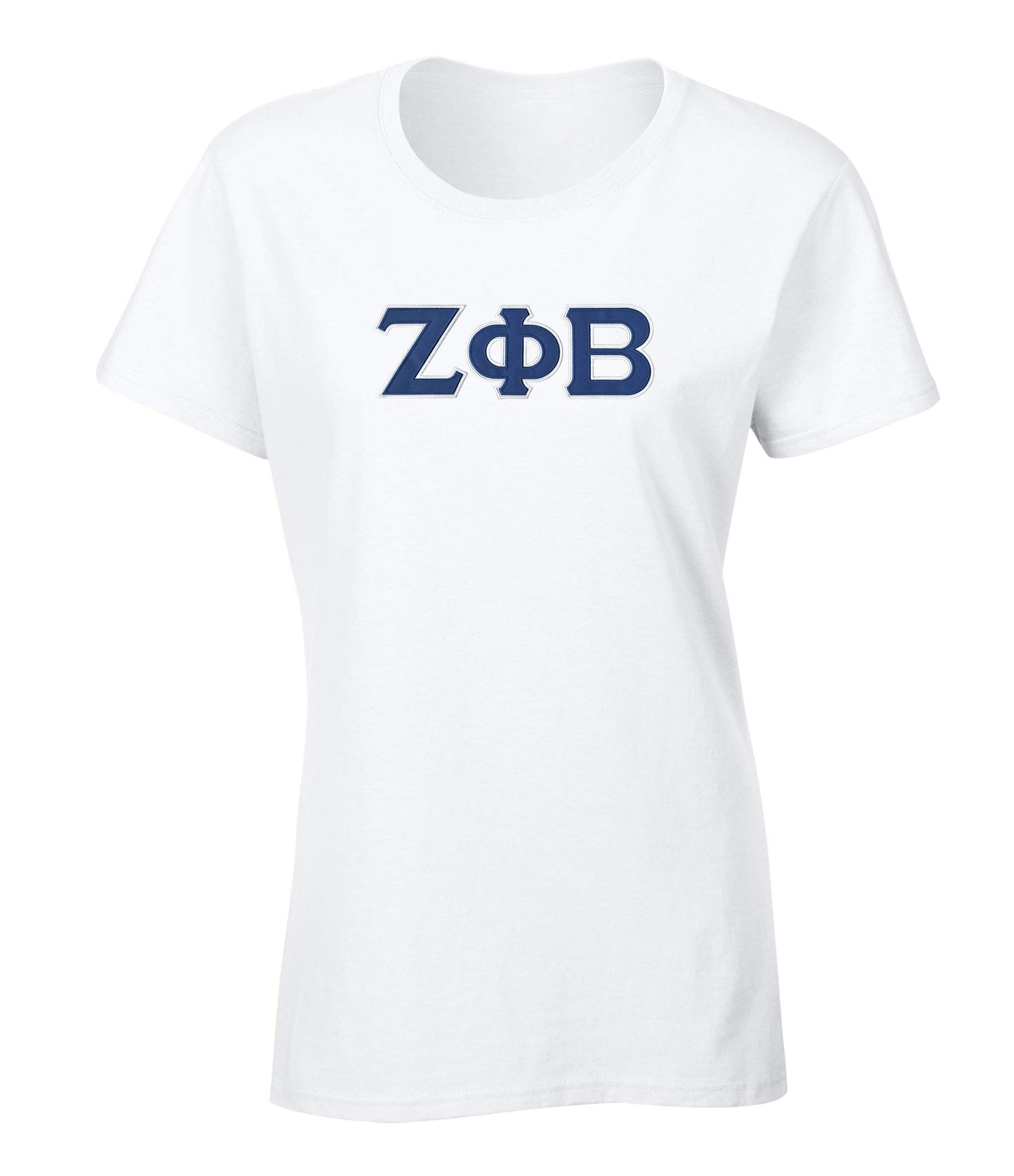 Zeta Phi Beta Embroidered Twill Letter Ladies T Shirt