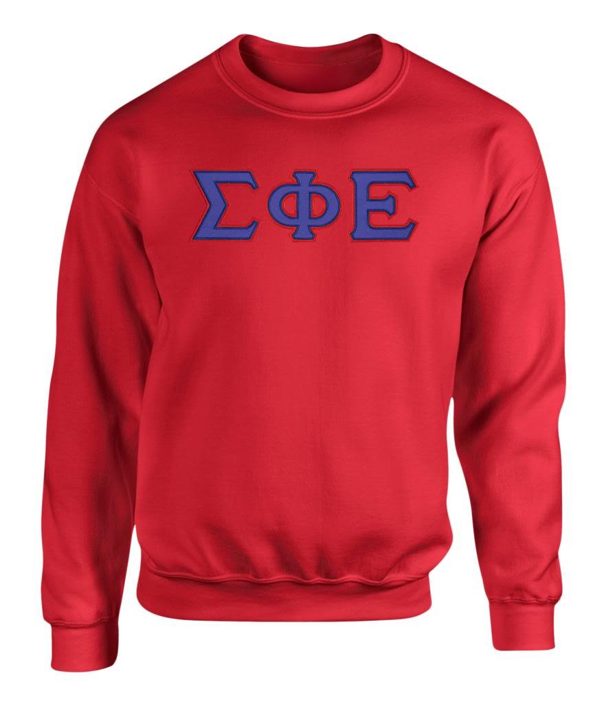 Sigma Phi Epsilon Twill Letter Crewneck Sweatshirt