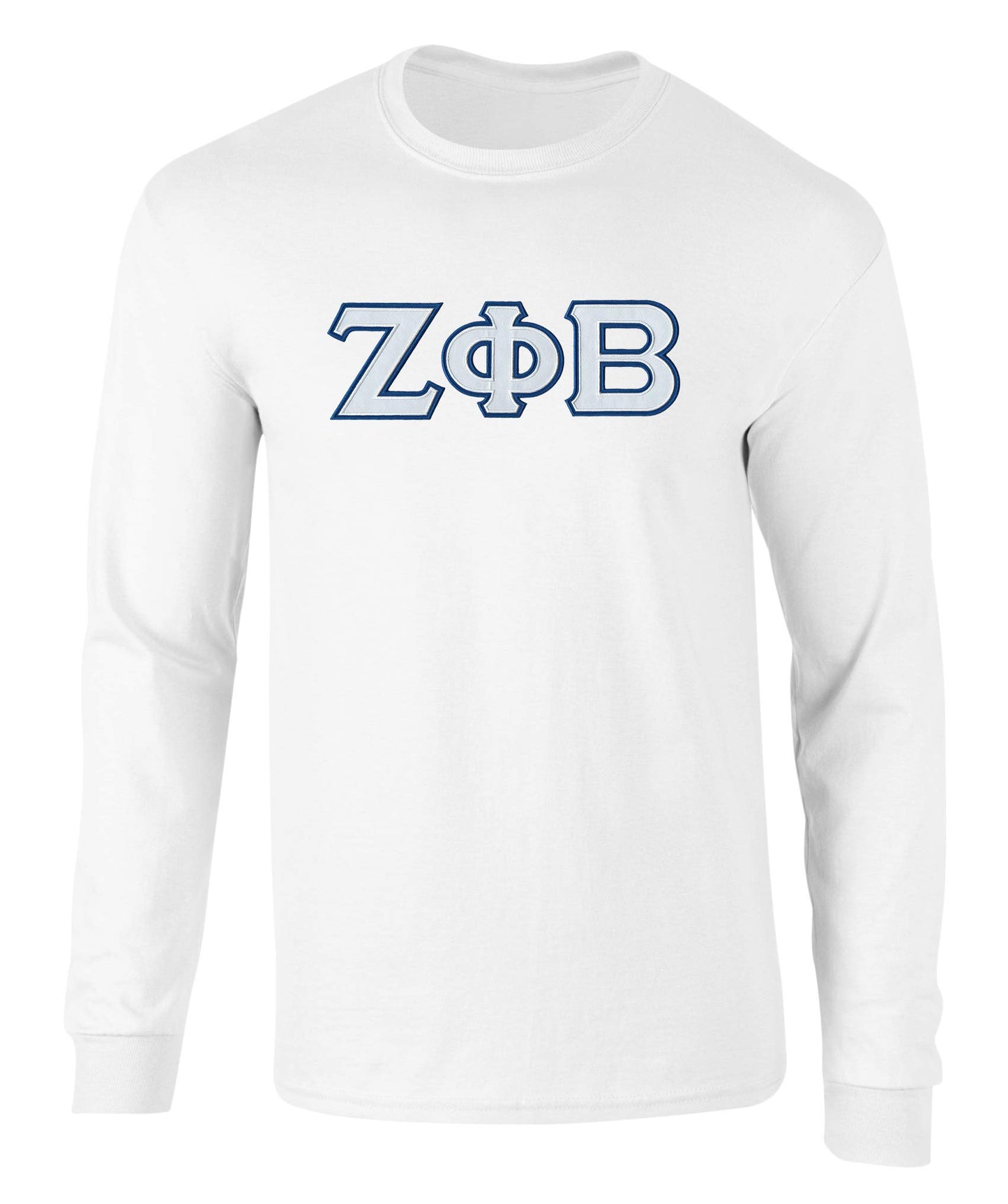 Zeta Phi Beta Embroidered Twill Letter Long Sleeve Tee