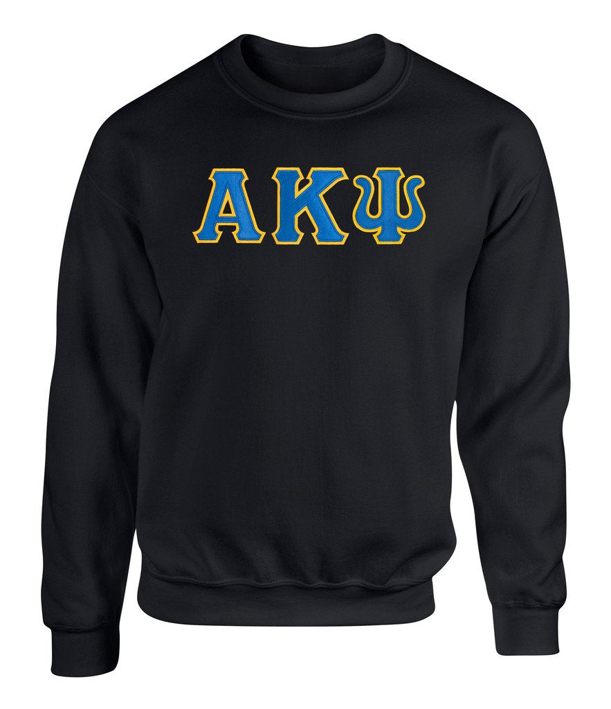 Alpha Kappa Psi Twill Letter Crewneck Sweatshirt