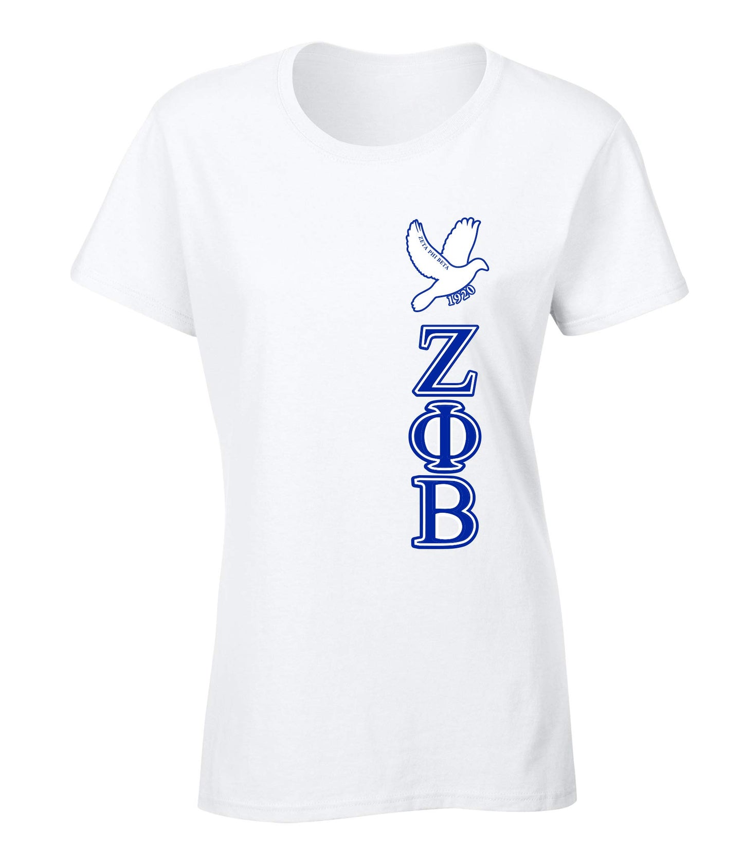 Zeta Phi Beta Sorority Vertical Graphic T Shirt