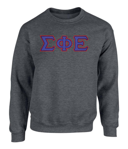 Sigma Phi Epsilon Twill Letter Crewneck Sweatshirt