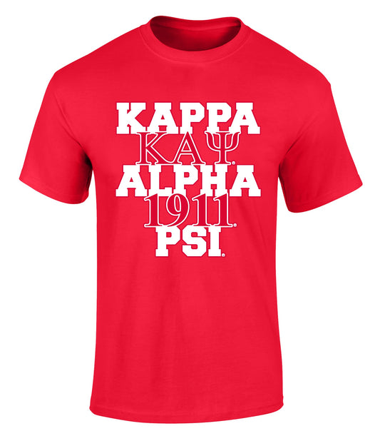 Kappa Alpha Psi Fraternity Bold Graphic Print Short Sleeve T Shirt