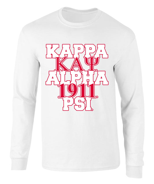 Kappa Alpha Psi Fraternity Bold Graphic Print Long Sleeve T Shirt