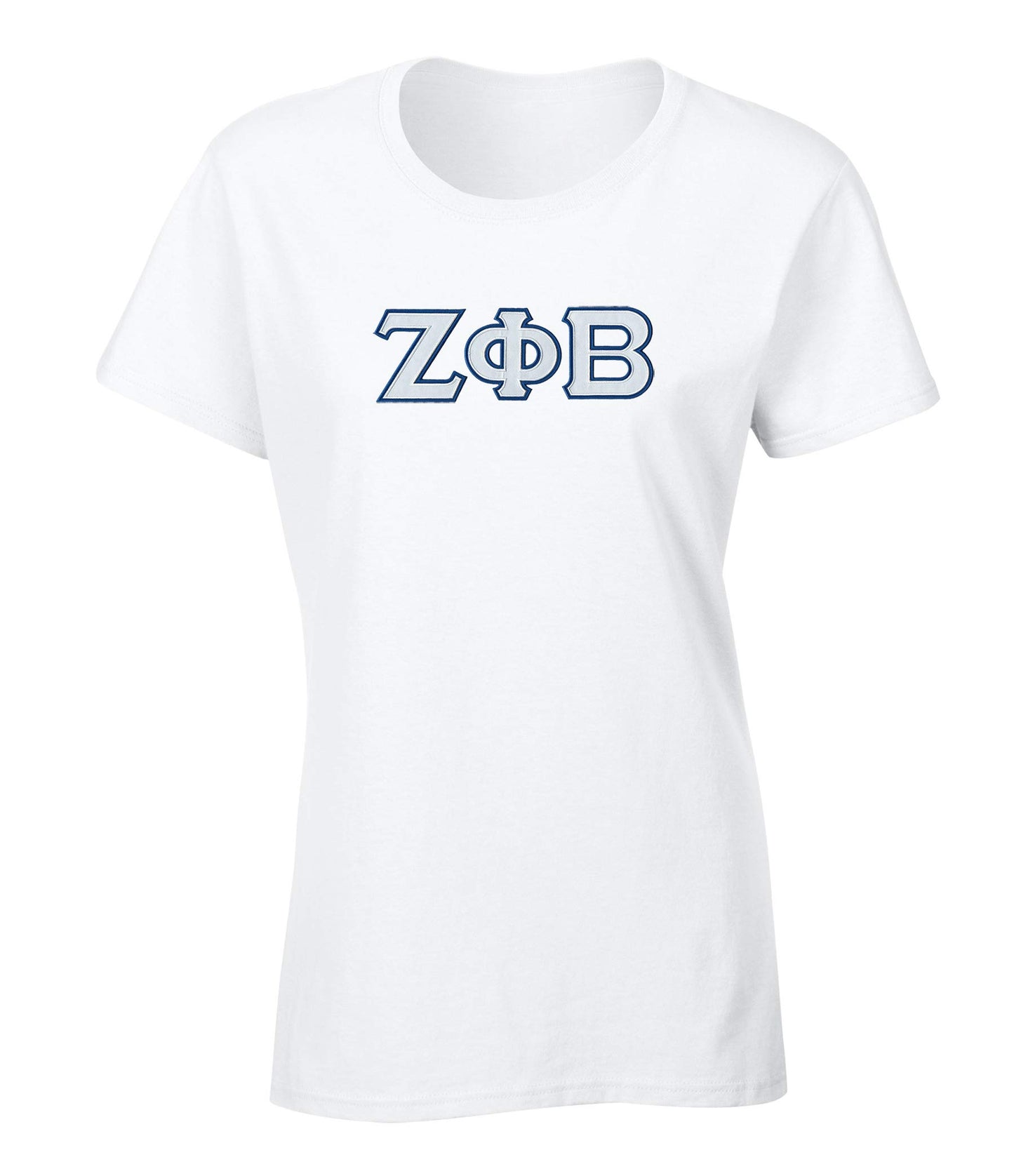 Zeta Phi Beta Embroidered Twill Letter Ladies T Shirt