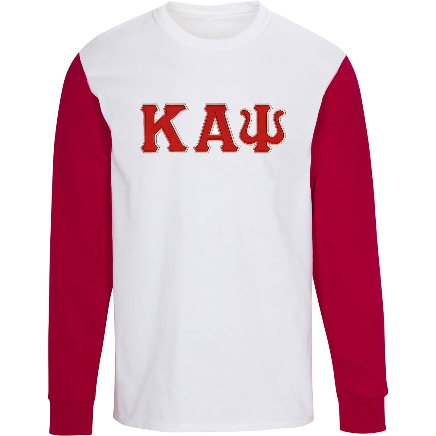 Kappa Alpha Psi Twill Letter Contrast Long Sleeve Tee