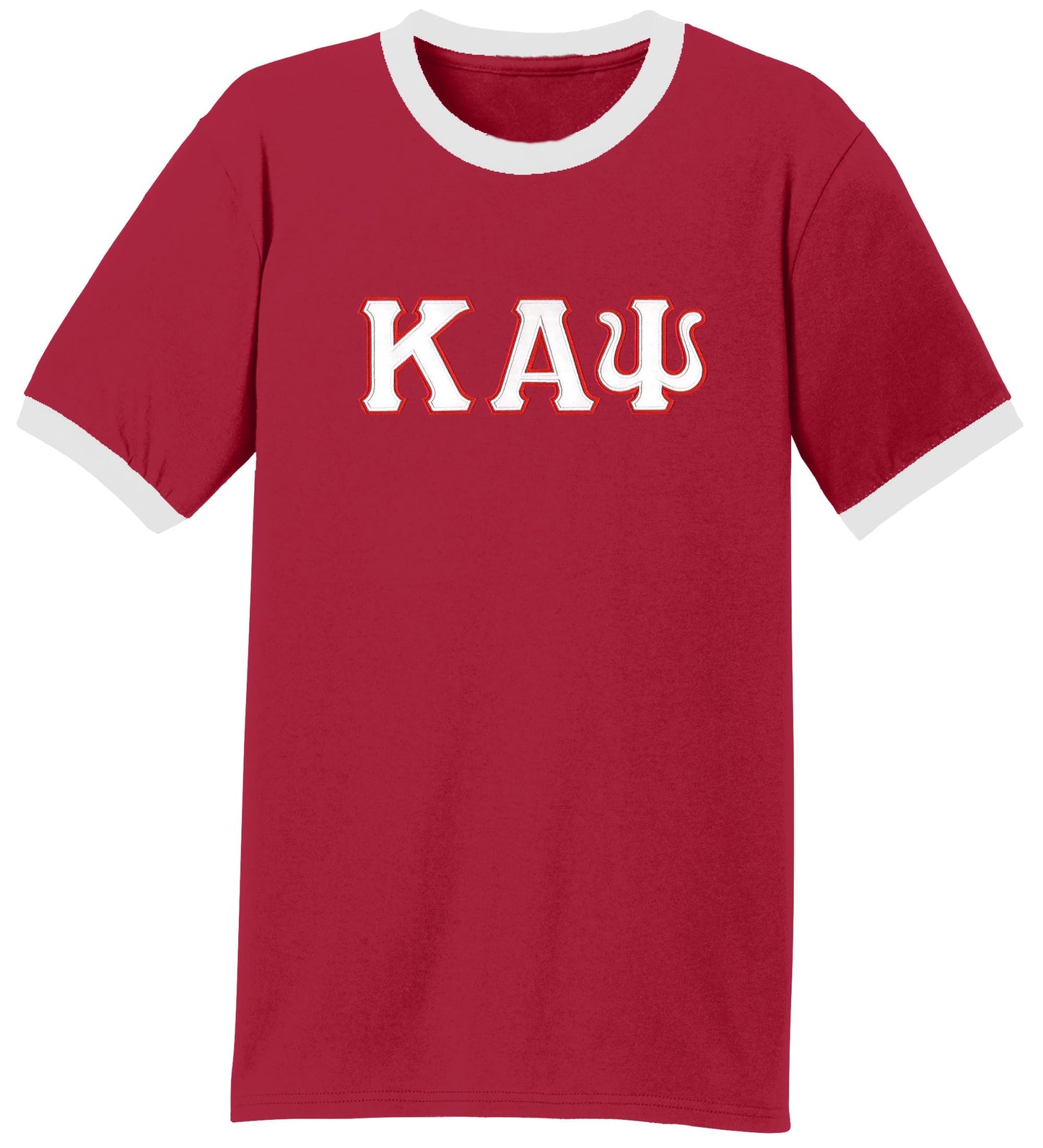 Kappa Alpha Psi Embroidered Twill Letter Ringer T Shirt