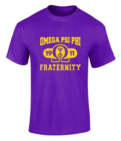 Omega Psi Phi Fraternity Puff Print T Shirt