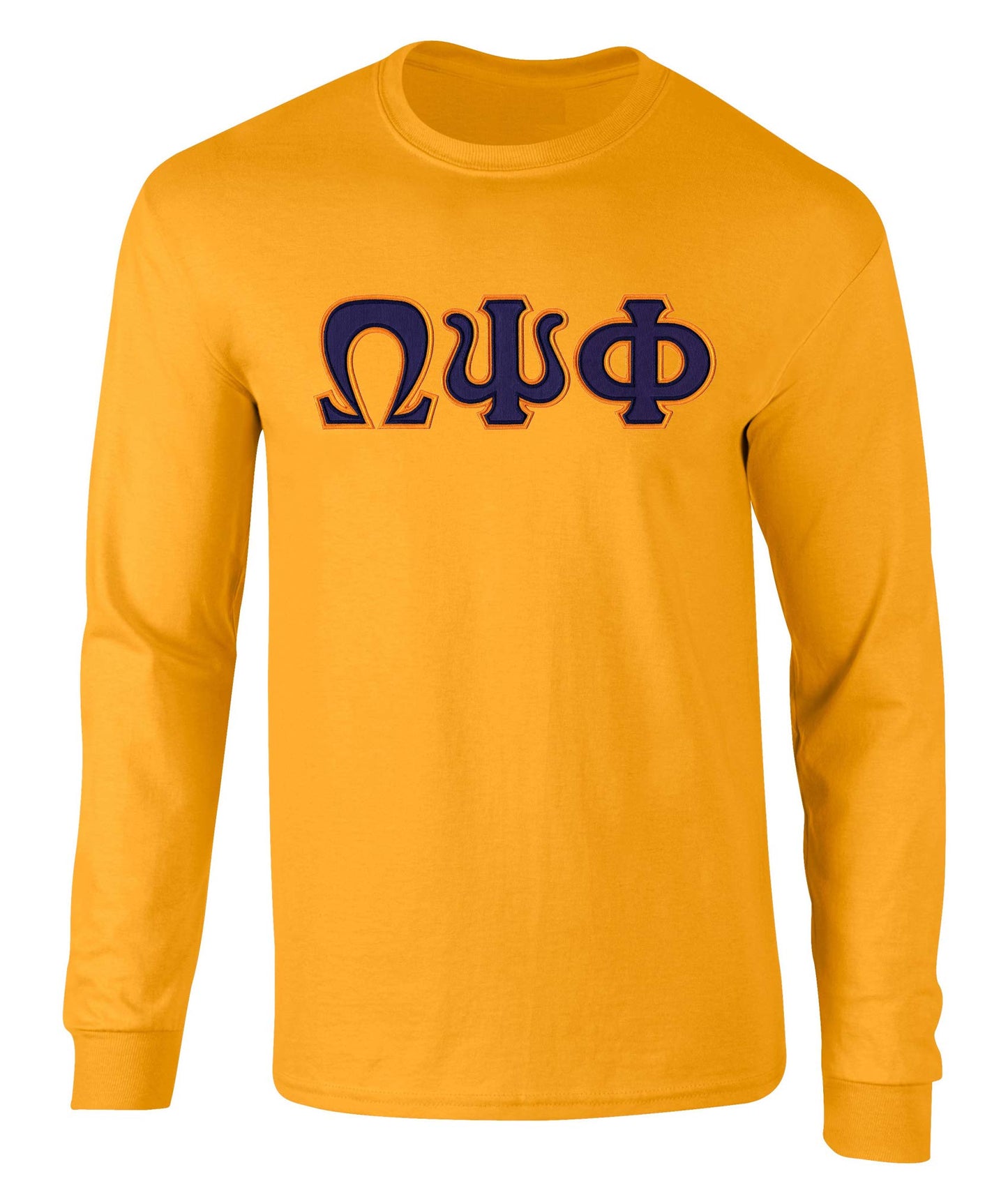 Omega Psi Phi Embroidered Twill Long Sleeve T Shirt