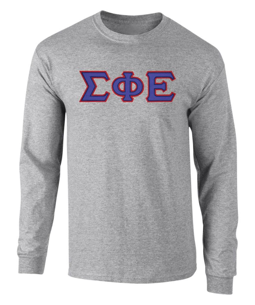 Sigma Phi Epsilon Twill Letter Long Sleeve Tee