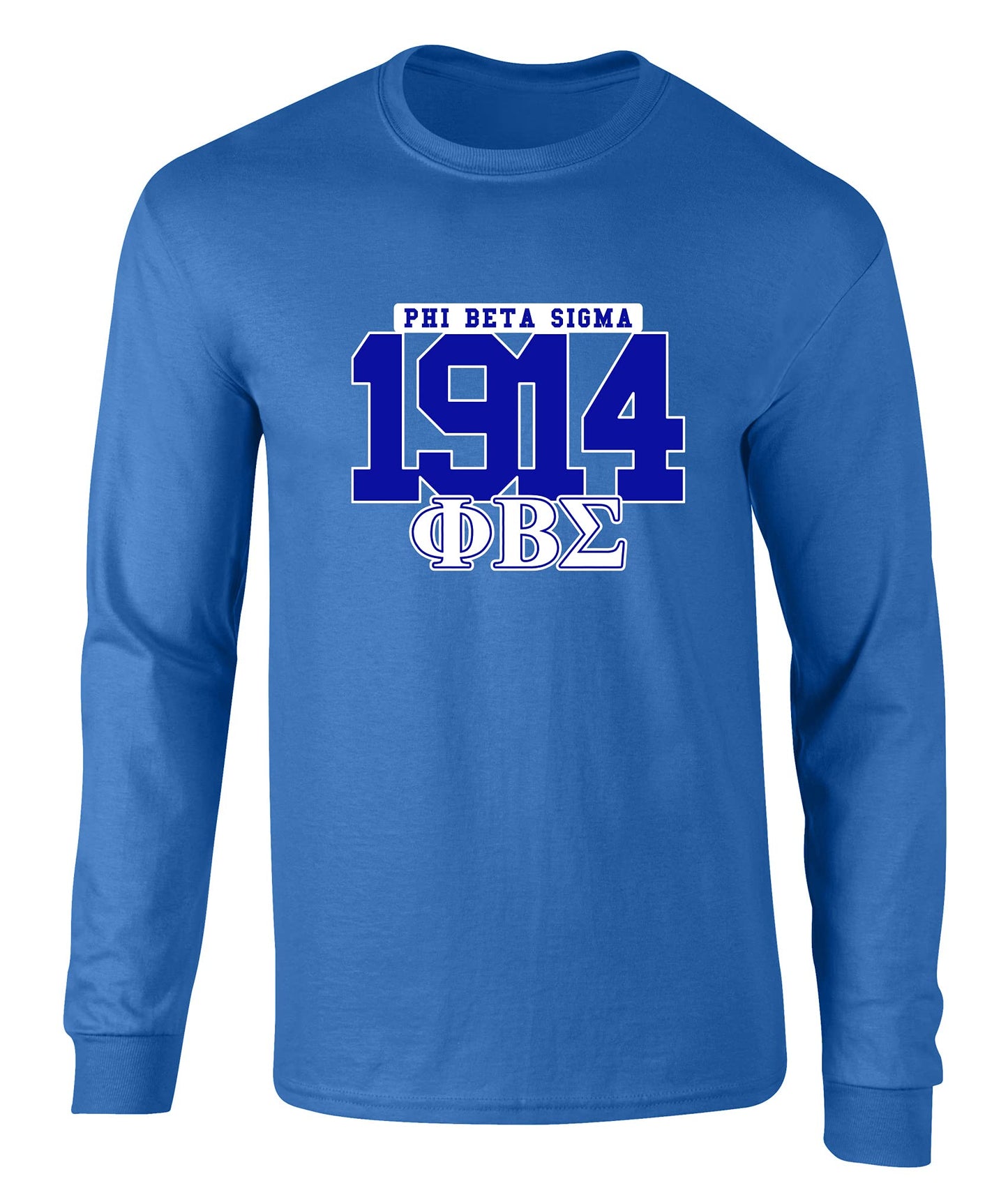 Phi Beta Sigma 1914 Graphic Long Sleeve T Shirt