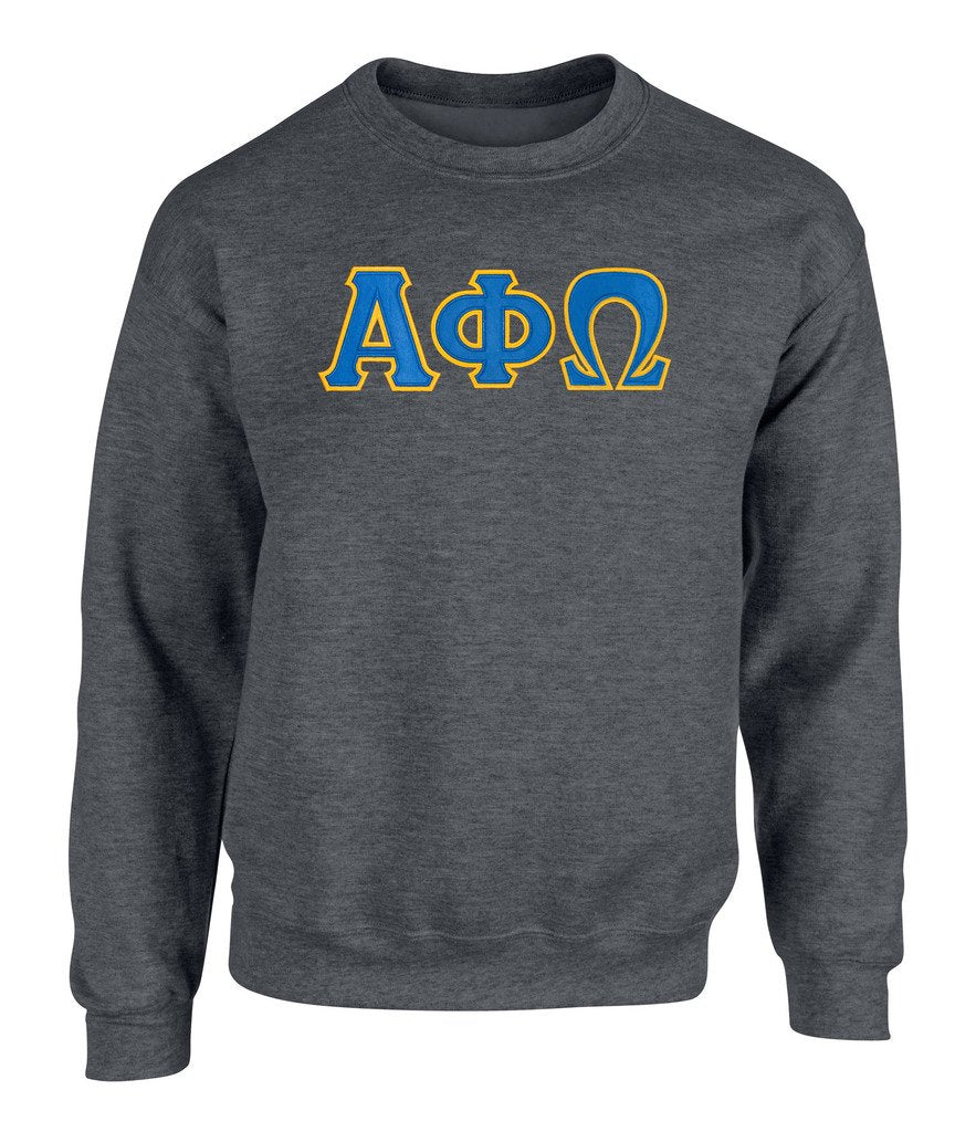 Alpha Phi Omega Twill Letter Crewneck Sweatshirt