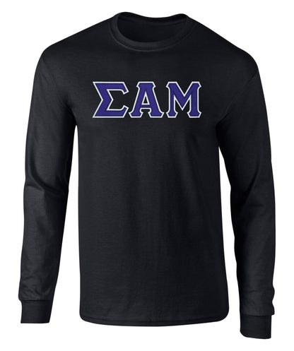 Sigma Alpha Mu Twill Letter Long Sleeve T Shirt