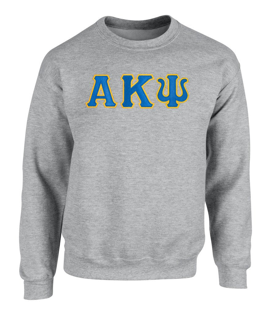 Alpha Kappa Psi Twill Letter Crewneck Sweatshirt