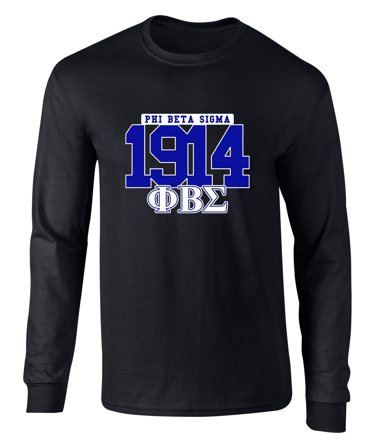 Phi Beta Sigma 1914 Graphic Long Sleeve T Shirt