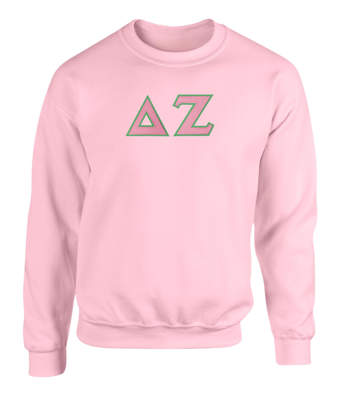 Delta Zeta Twill Letter Crewneck Sweatshirt