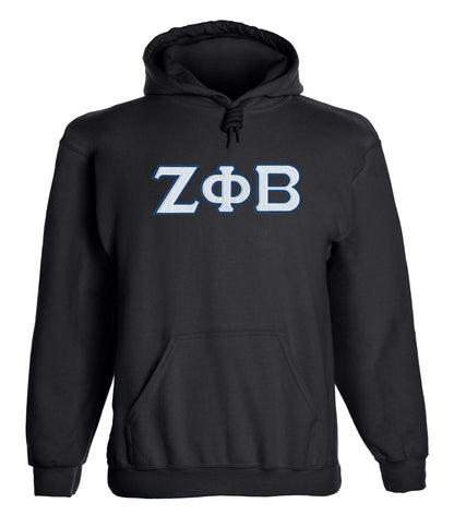 Zeta Phi Beta Embroidered Twill Letter Hoodie