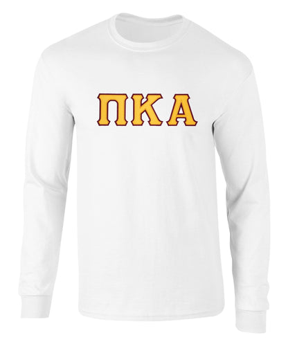 Pi Kappa Alpha Twill Letter Long Sleeve T Shirt