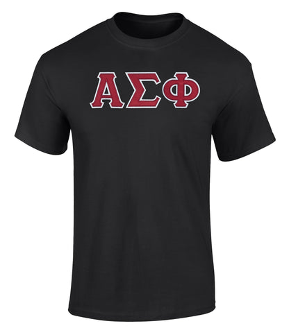 Alpha Sigma Phi Twill Letter Tee