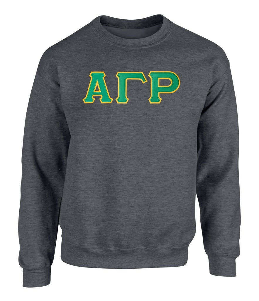 Alpha Gamma Rho Twill Letter Crewneck Sweatshirt