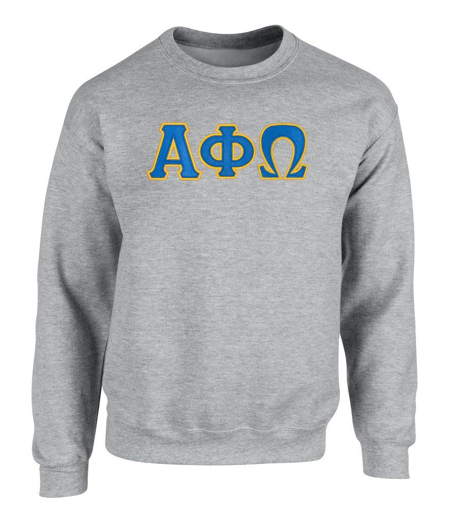 Alpha Phi Omega Twill Letter Crewneck Sweatshirt