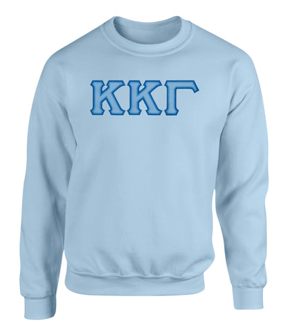 Kappa Kappa Gamma Twill Letter Crewneck Sweatshirt