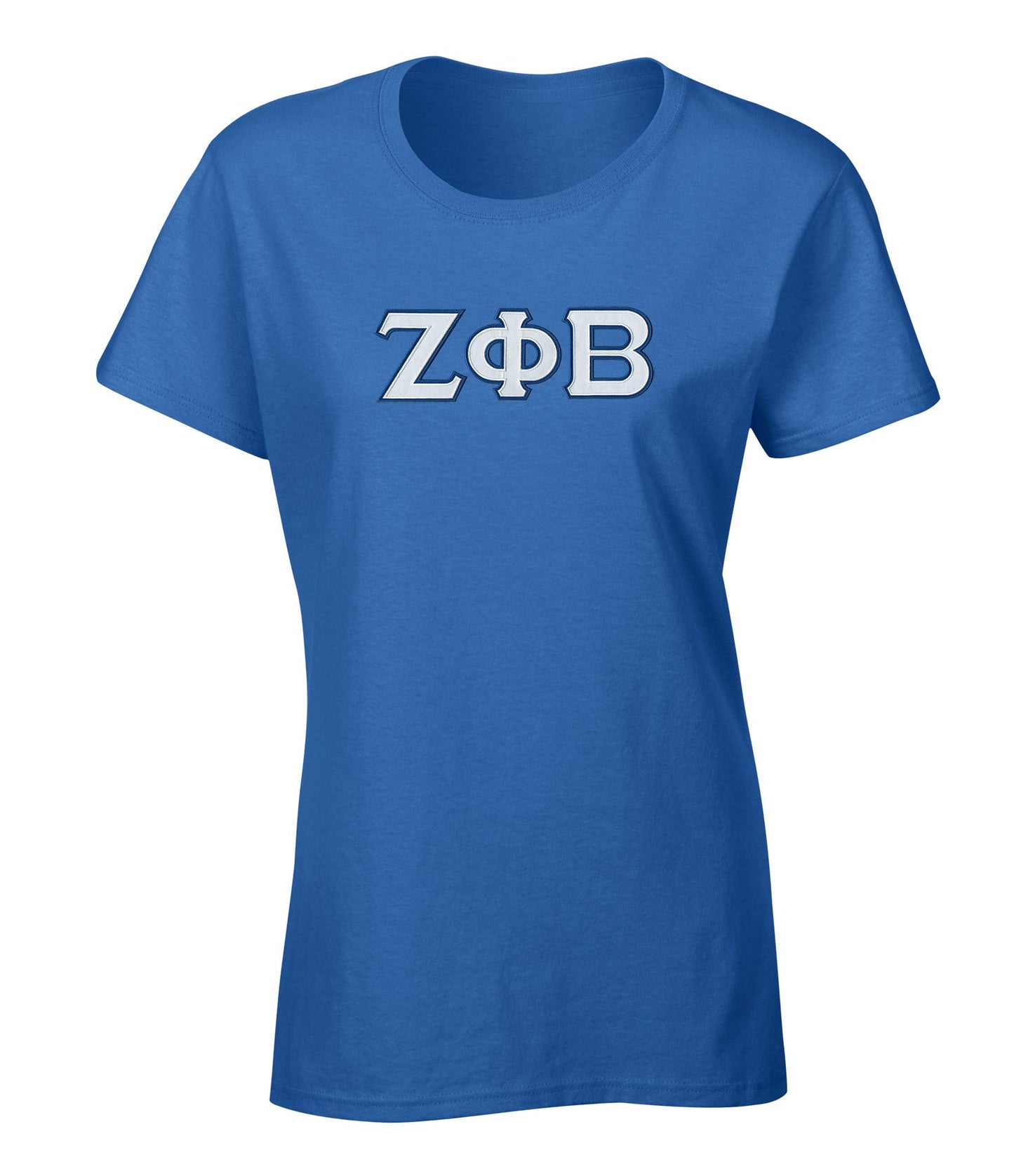 Zeta Phi Beta Embroidered Twill Letter Ladies T Shirt