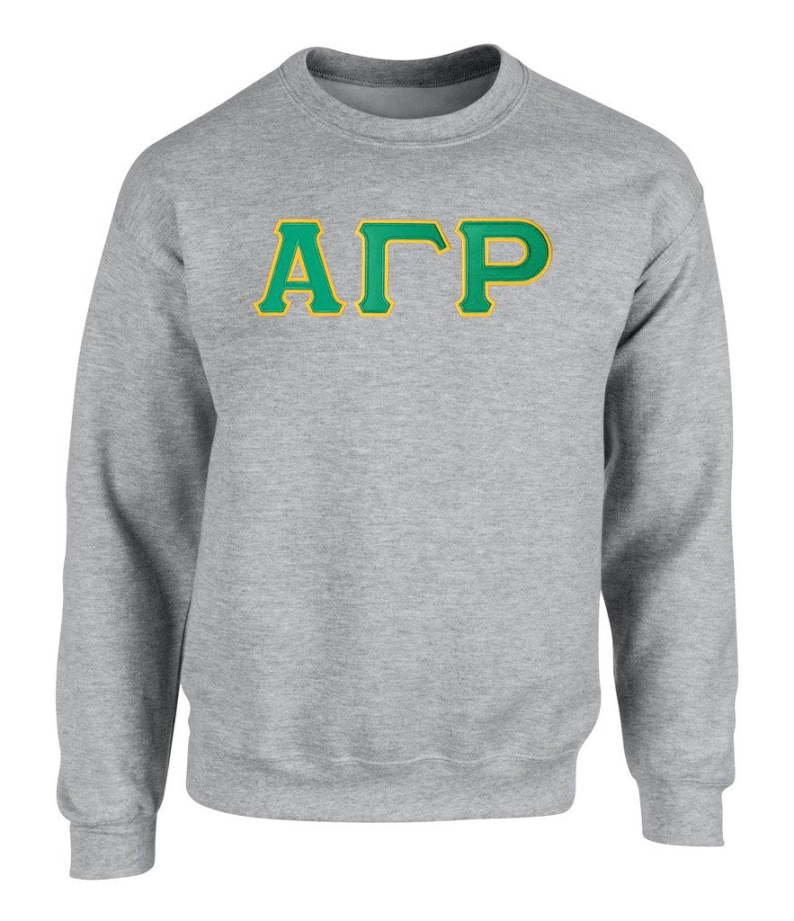 Alpha Gamma Rho Twill Letter Crewneck Sweatshirt